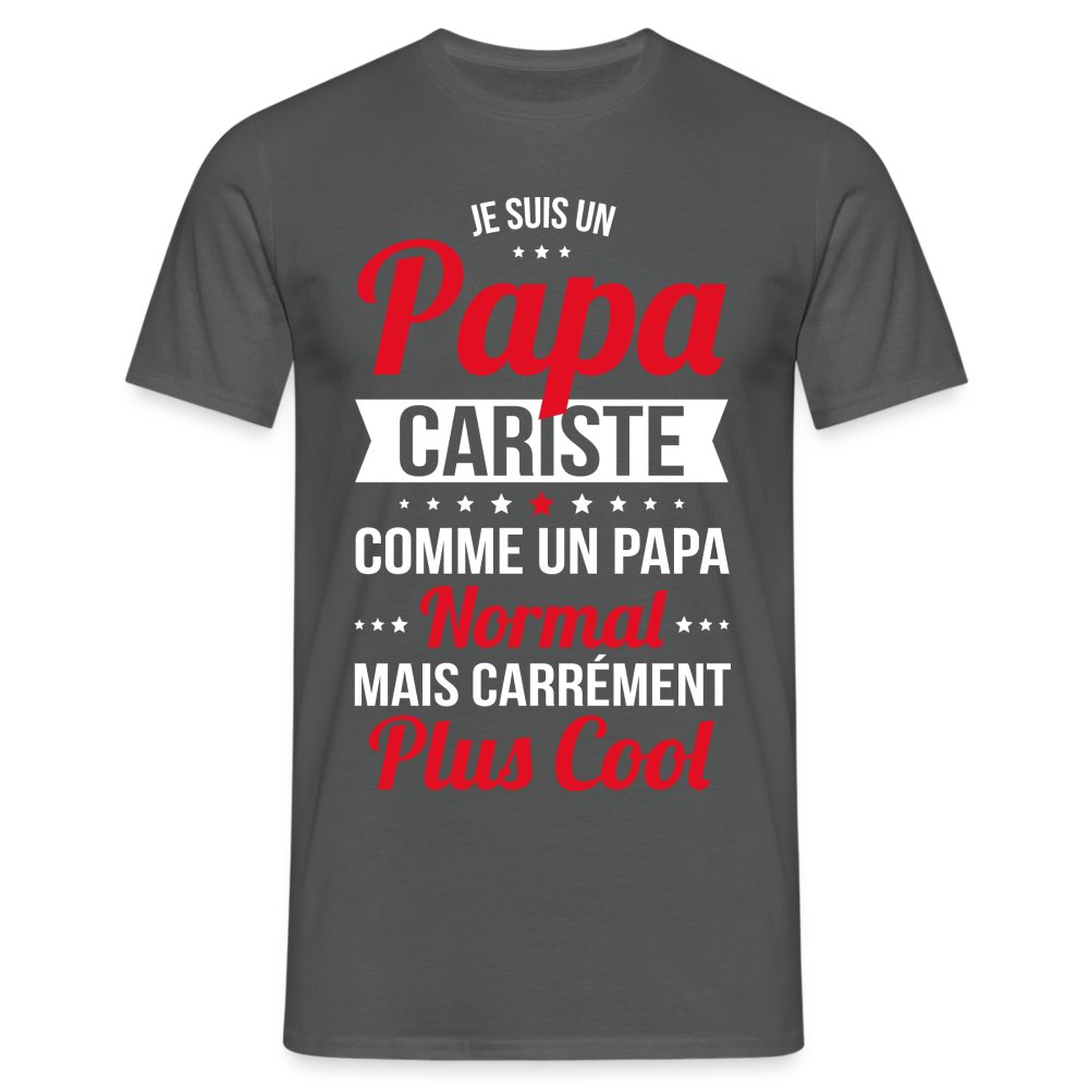 T-shirt Homme - Papa cariste plus cool - charbon