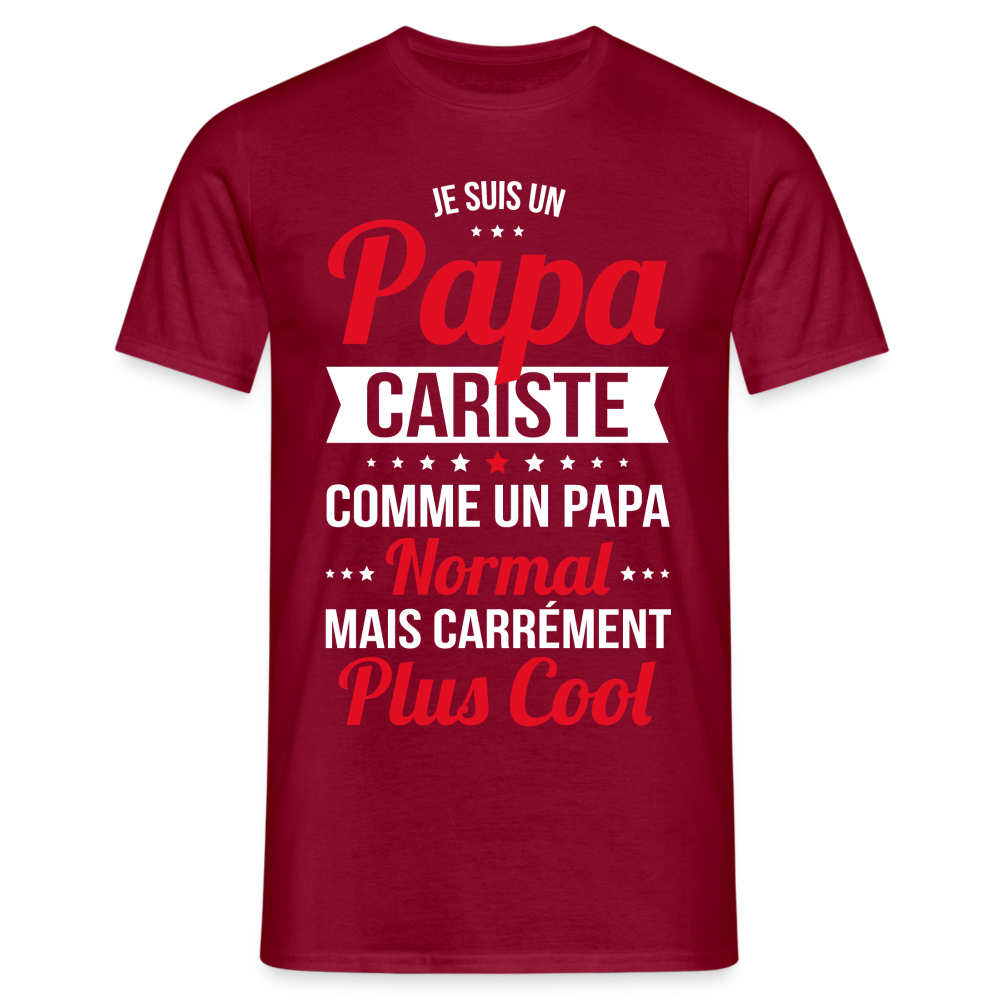 T-shirt Homme - Papa cariste plus cool - rouge brique