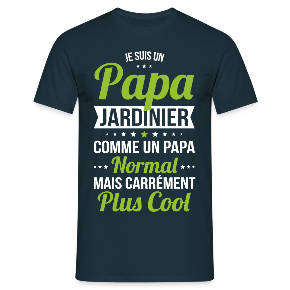 T-shirt Homme - Papa jardinier plus cool - marine