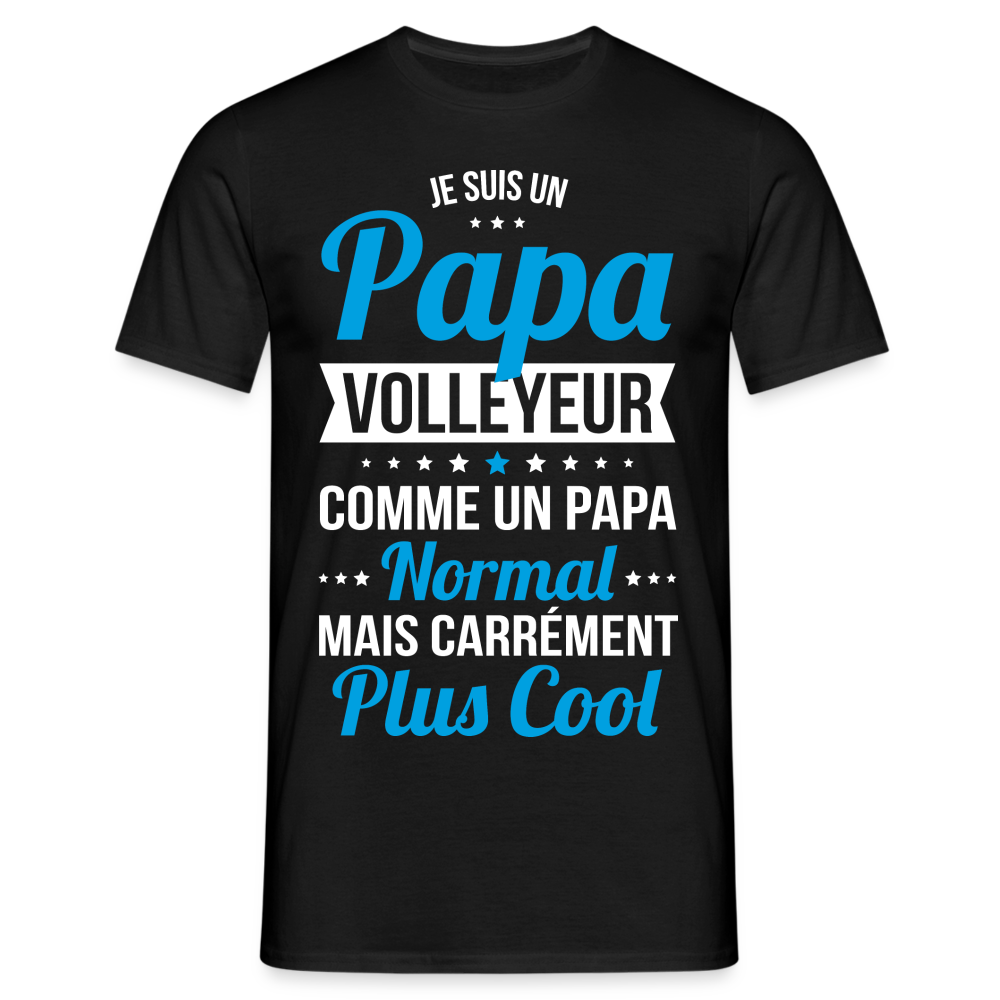 T-shirt Homme - Papa volleyeur plus cool - noir