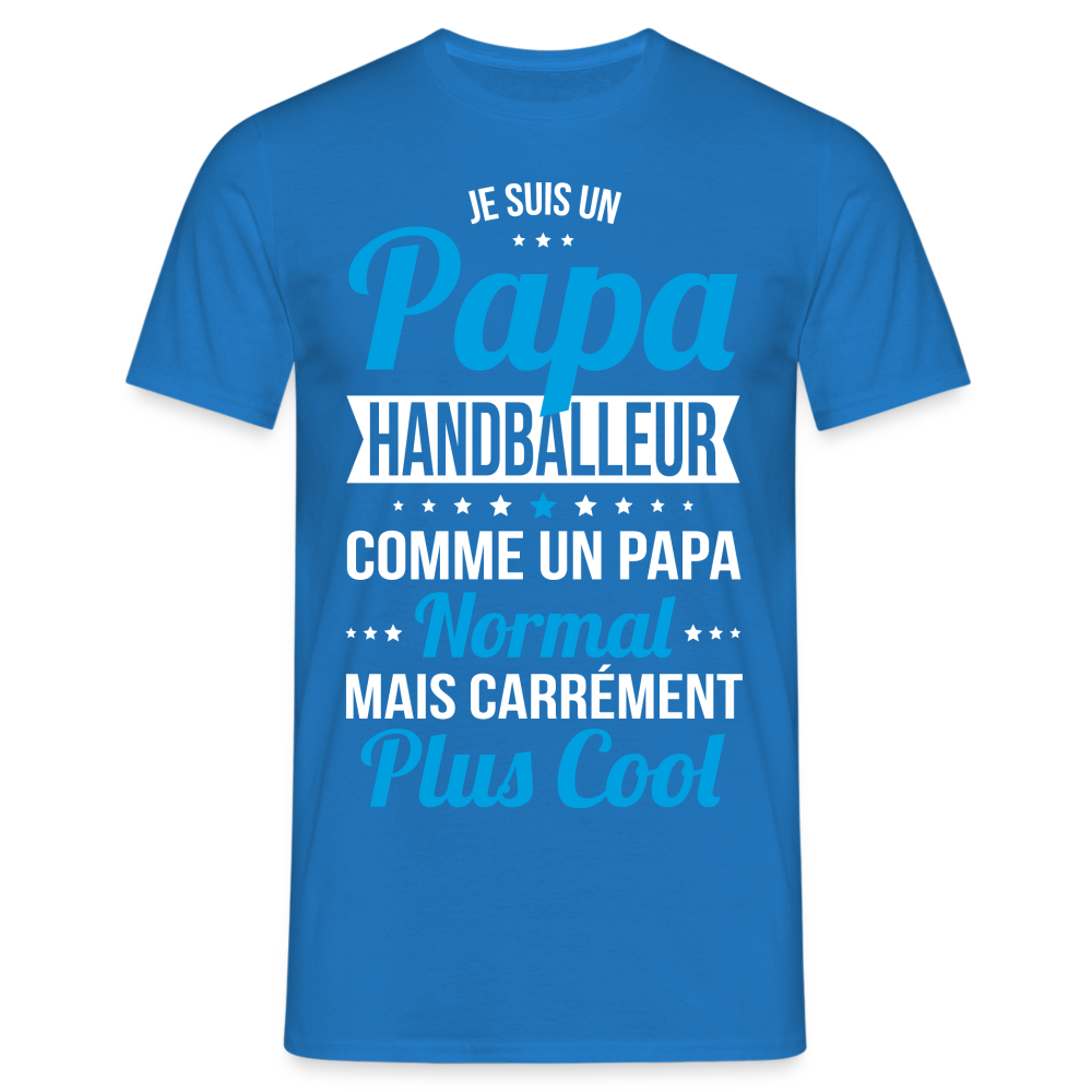 T-shirt Homme - Papa handballeur plus cool - bleu royal