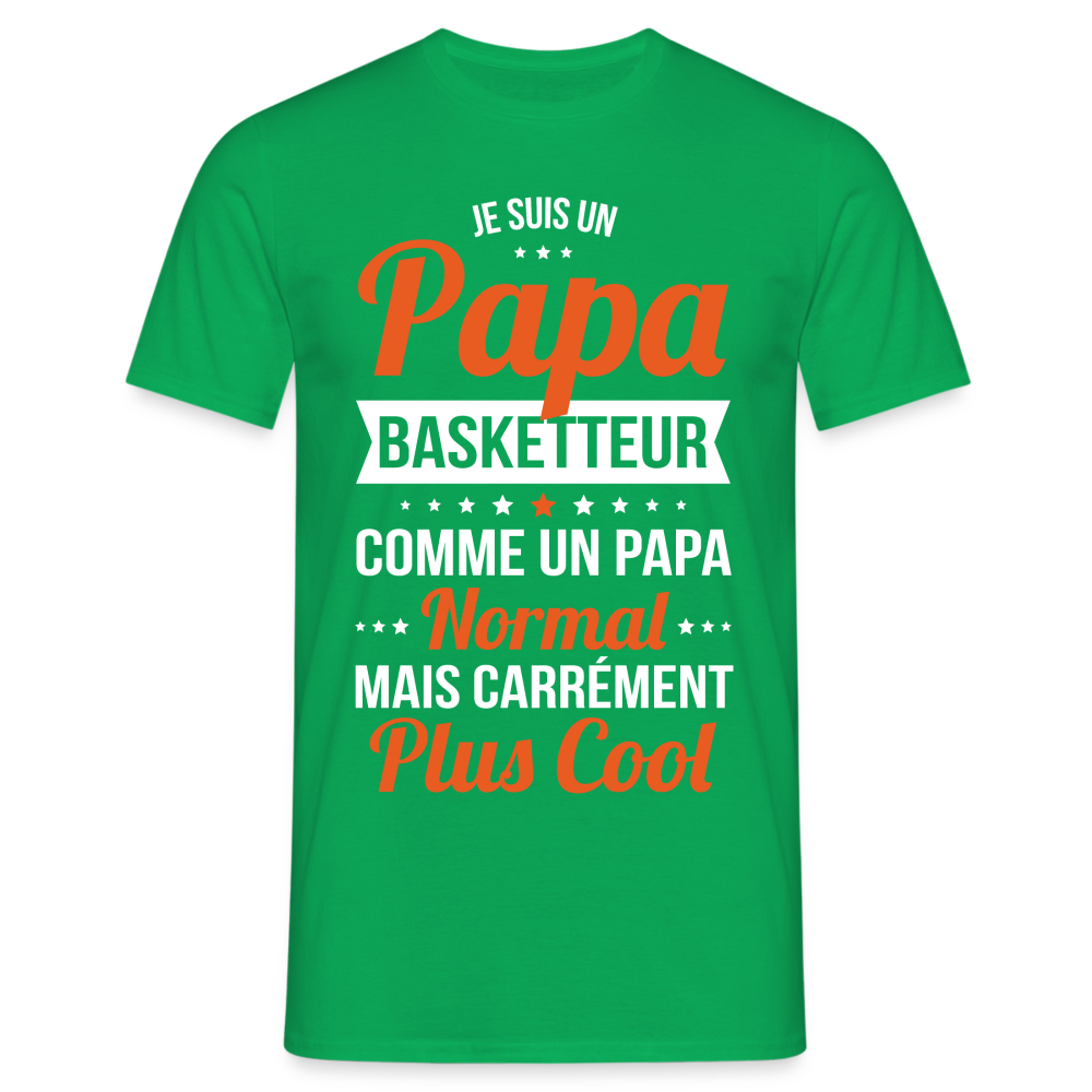 T-shirt Homme - Papa basketteur plus cool - vert