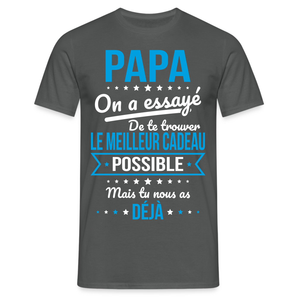 T-shirt Homme - Papa Cadeau Humour - charbon