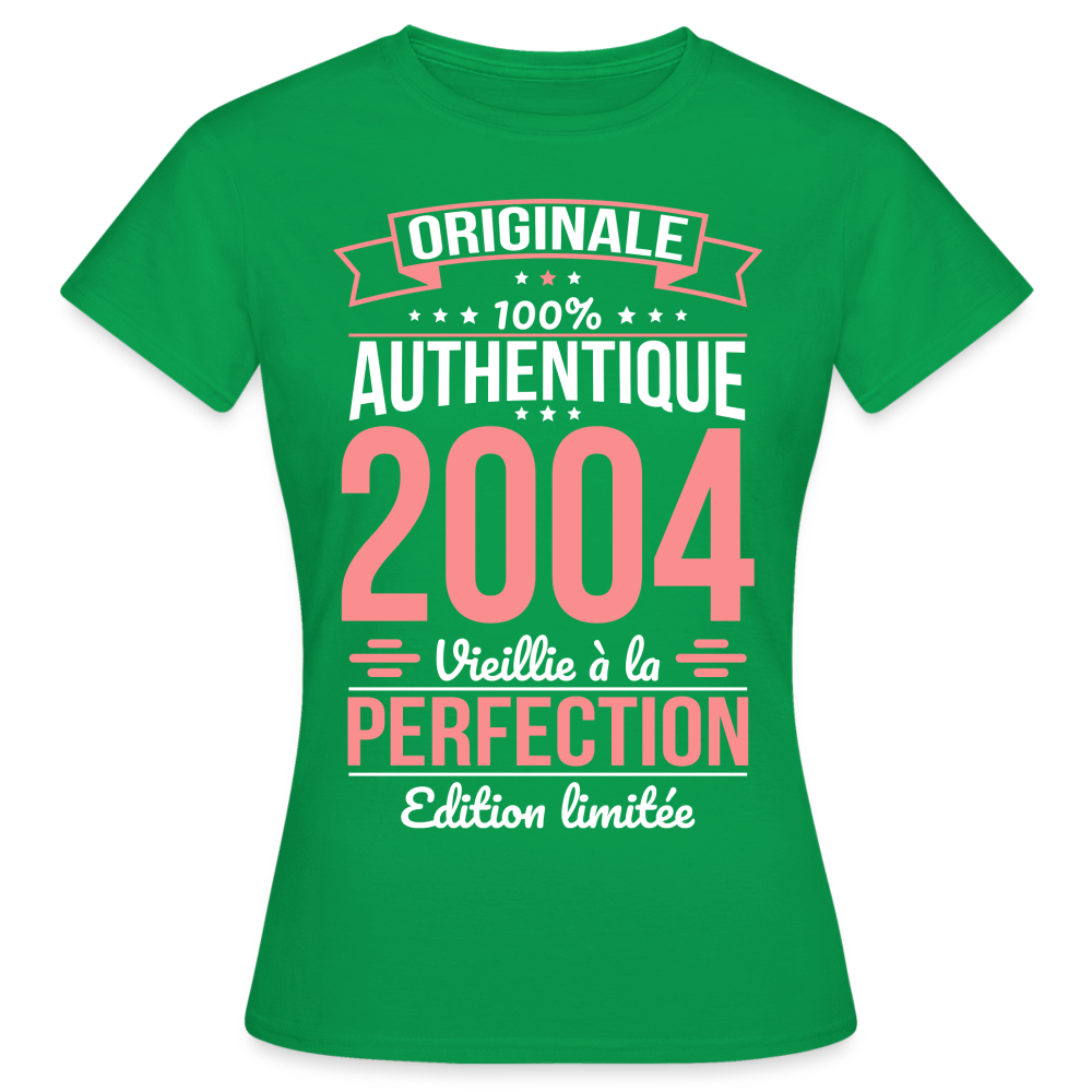 T-shirt Femme - Anniversaire 20 Ans - Originale 2004 - vert