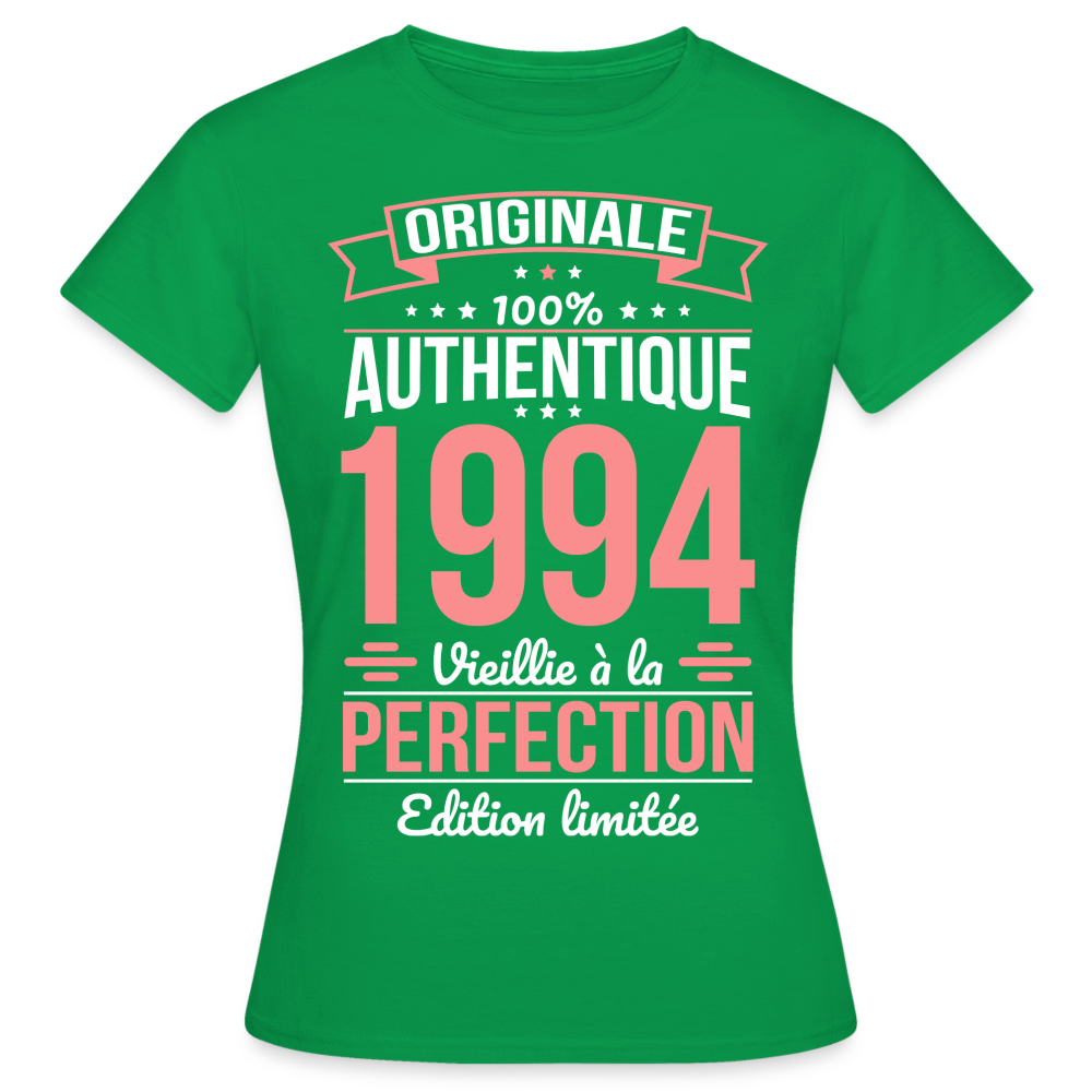 T-shirt Femme - Anniversaire 30 Ans - Originale 1994 - vert