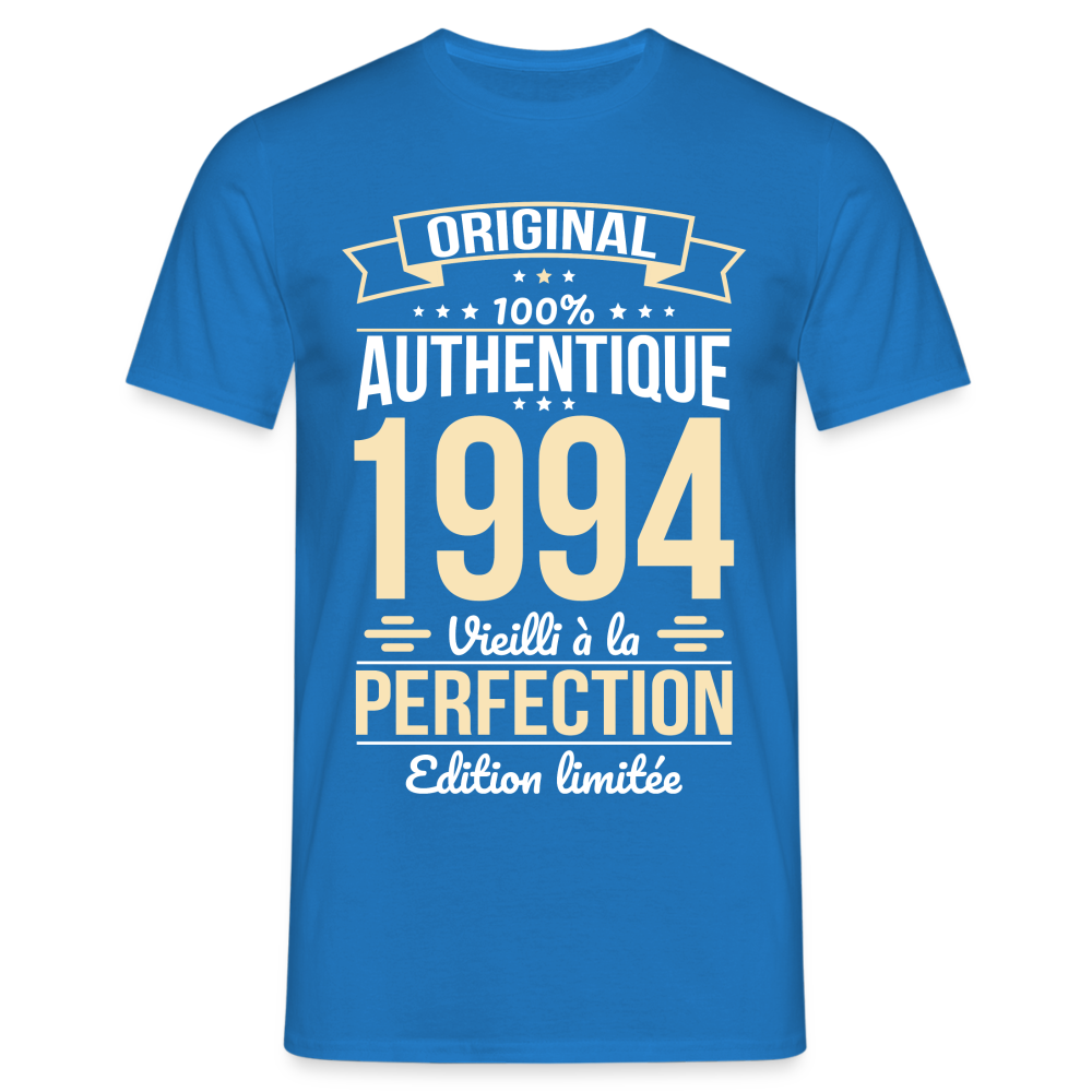 T-shirt Homme - Anniversaire 30 Ans - Original 1994 - bleu royal