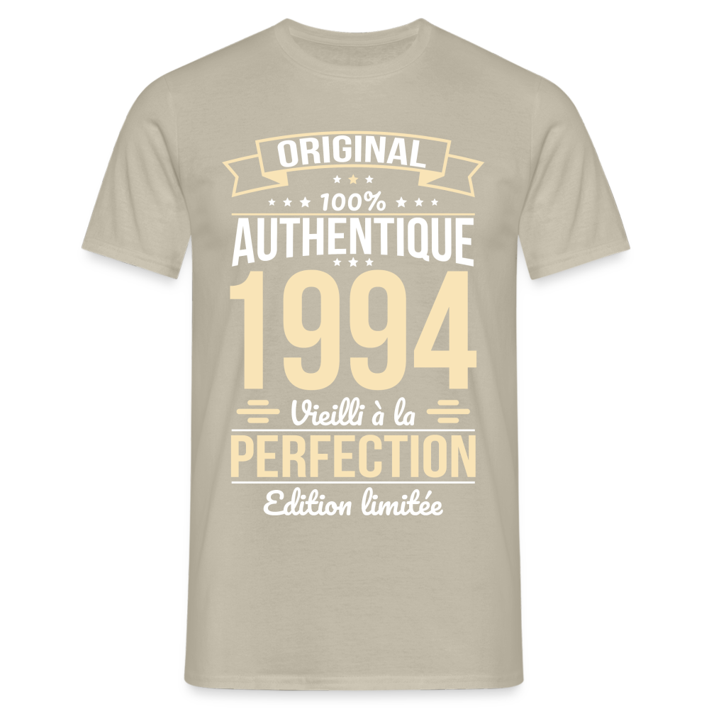 T-shirt Homme - Anniversaire 30 Ans - Original 1994 - beige sable