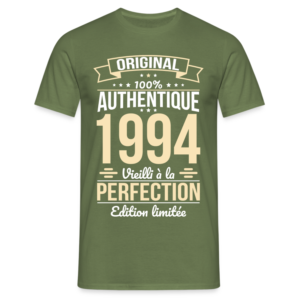 T-shirt Homme - Anniversaire 30 Ans - Original 1994 - vert militaire