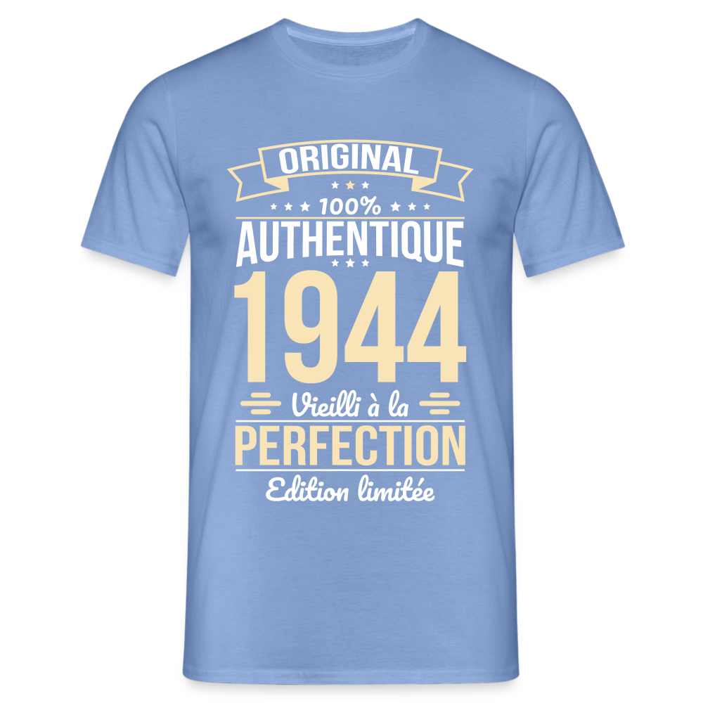 T-shirt Homme - Anniversaire 80 Ans - Original 1944 - carolina blue