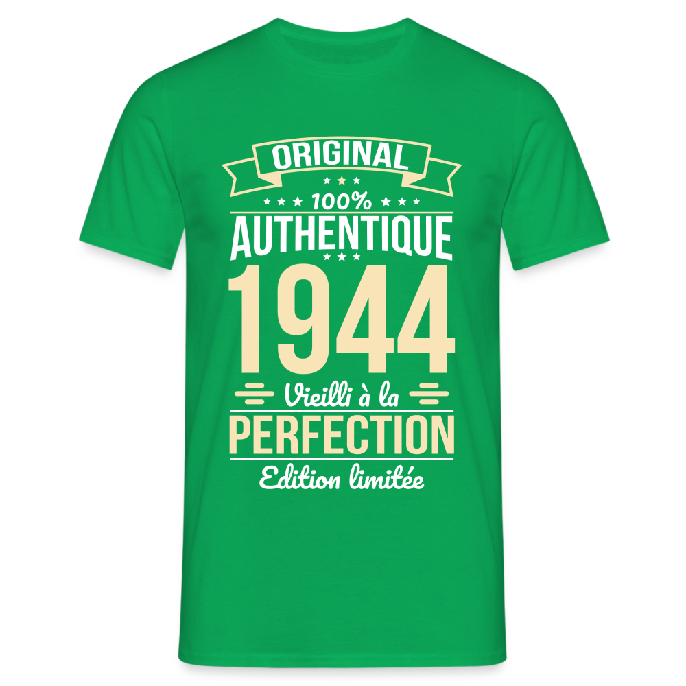 T-shirt Homme - Anniversaire 80 Ans - Original 1944 - vert