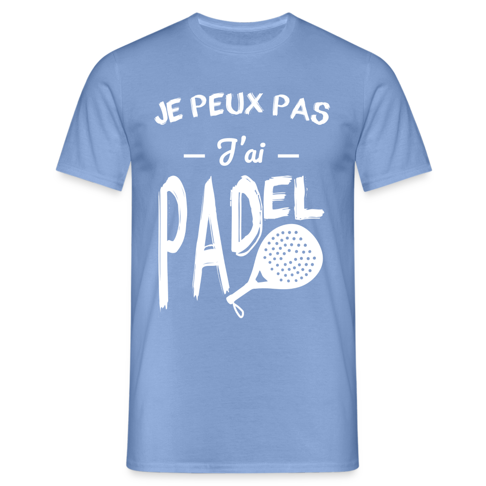 T-shirt Homme - Je Peux Pas J'ai Padel - carolina blue