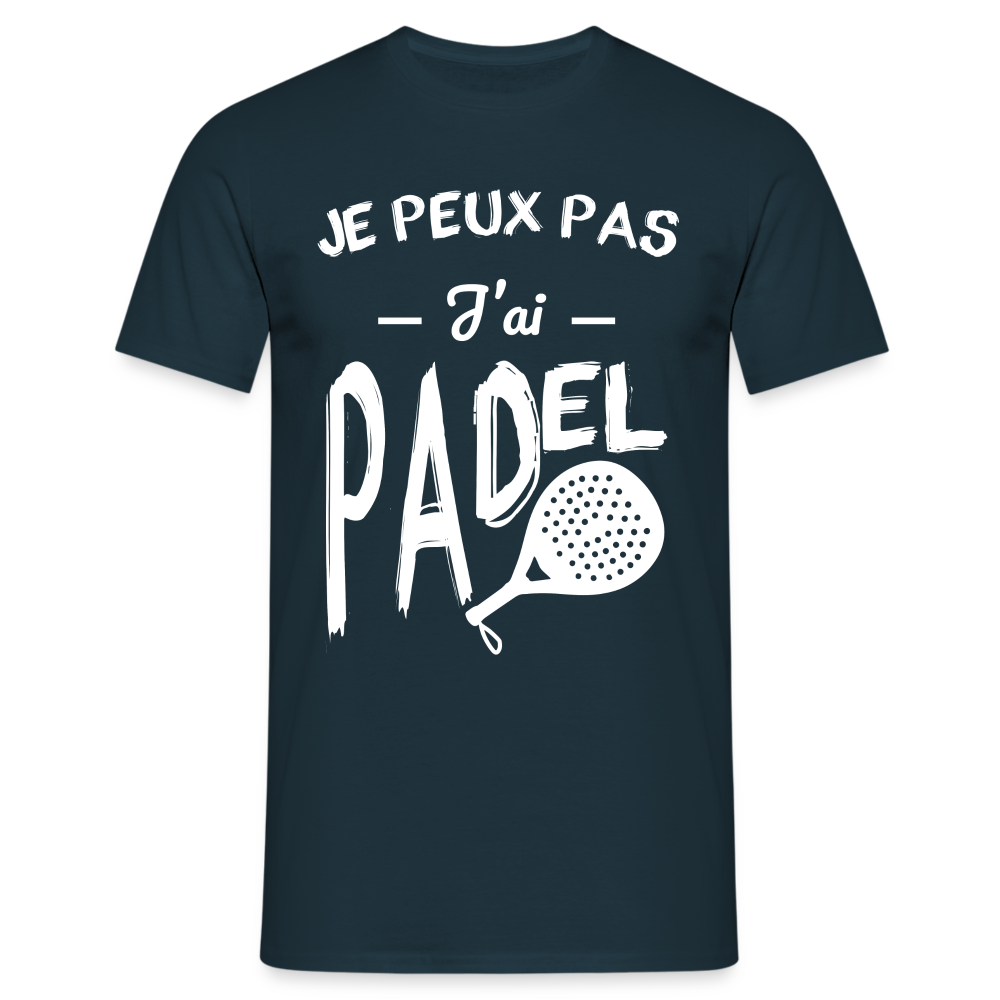 T-shirt Homme - Je Peux Pas J'ai Padel - marine