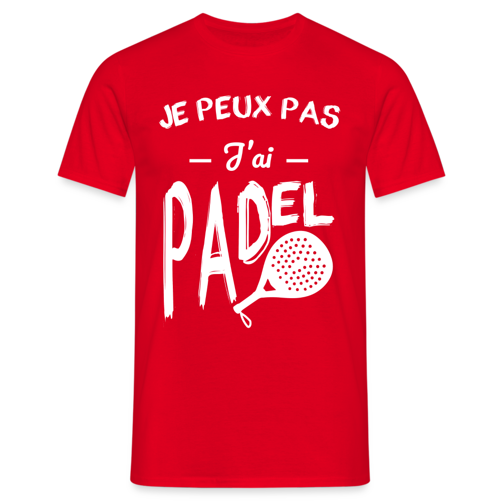 T-shirt Homme - Je Peux Pas J'ai Padel - rouge