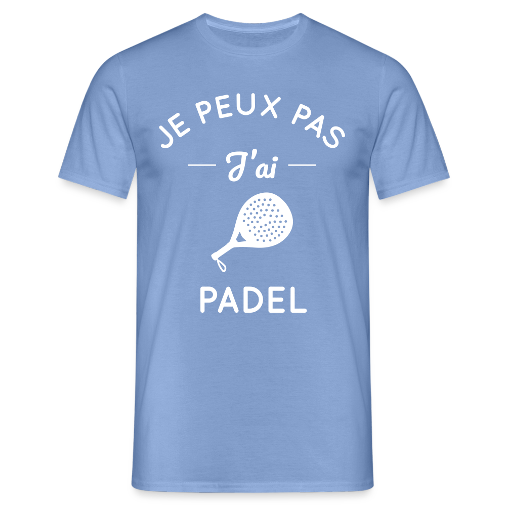 T-shirt Homme - Je peux pas j'ai Padel - carolina blue