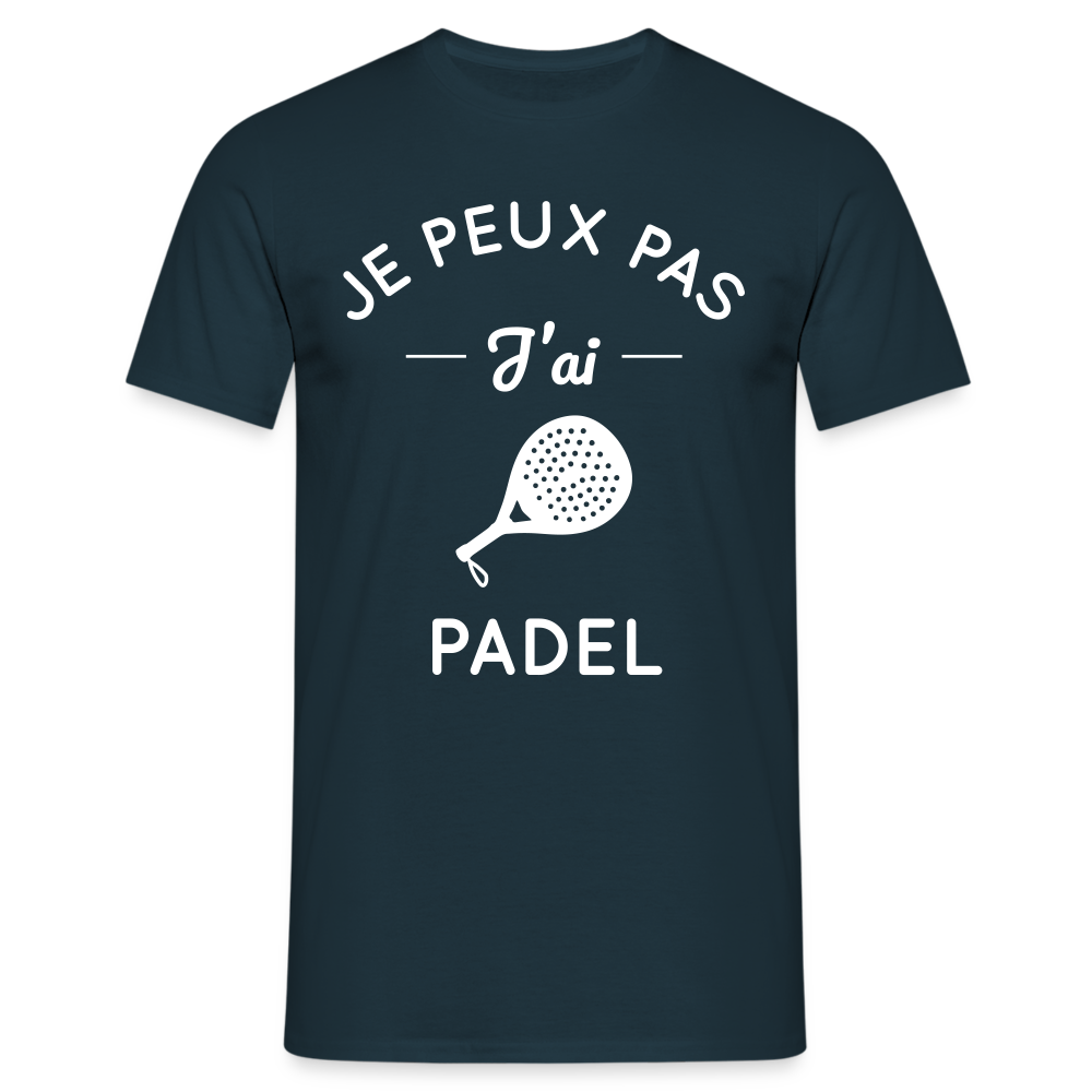 T-shirt Homme - Je peux pas j'ai Padel - marine