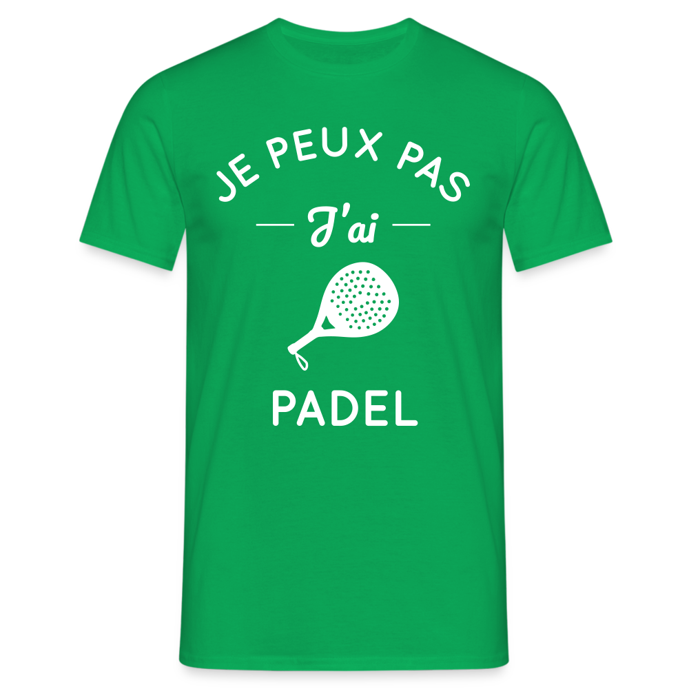 T-shirt Homme - Je peux pas j'ai Padel - vert