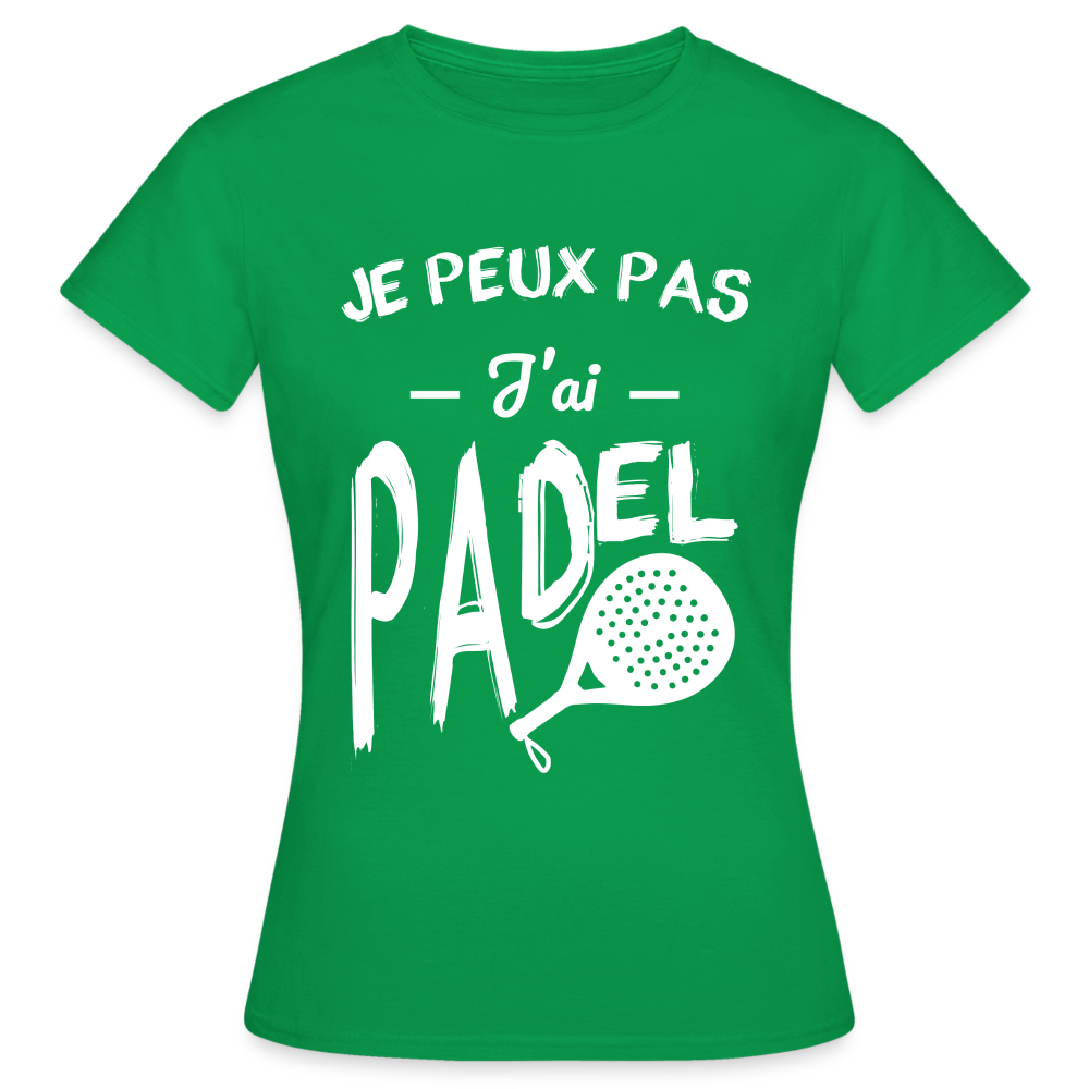 T-shirt Femme - Je peux pas j'ai Padel - vert