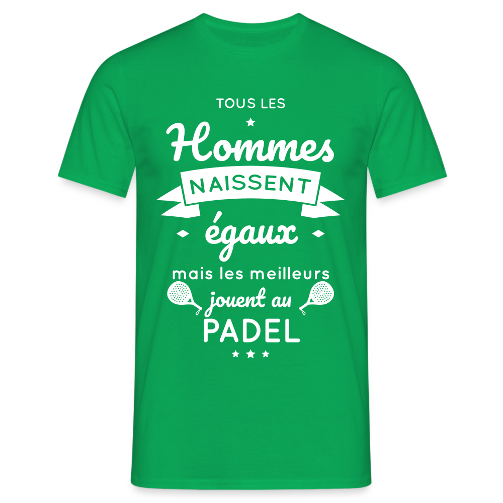 T-shirt Homme - Les Meilleurs Jouent Au Padel - vert