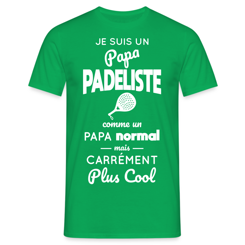 T-shirt Homme - Papa Padeliste Plus Cool - vert