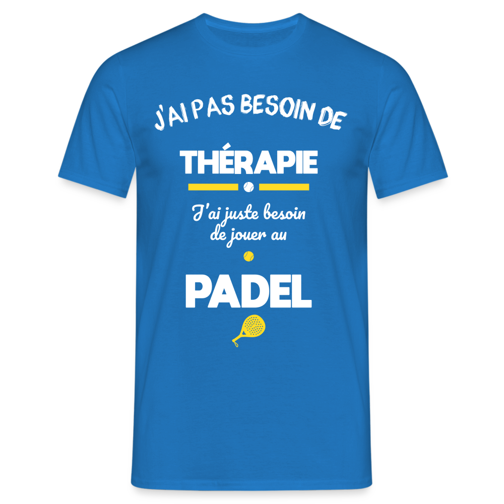 T-shirt Homme - Besoin De Jouer Au Padel - bleu royal