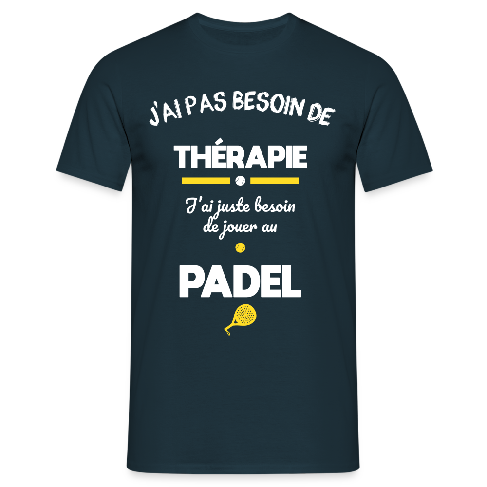 T-shirt Homme - Besoin De Jouer Au Padel - marine