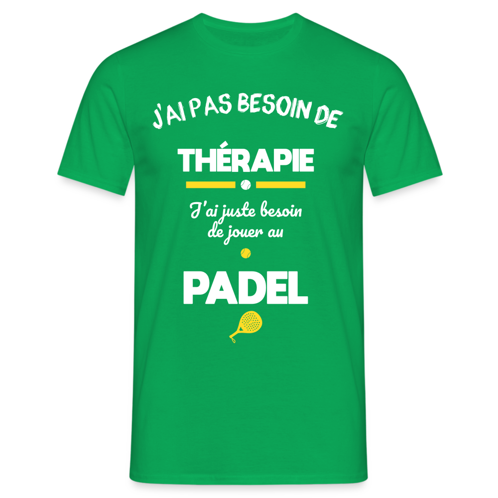 T-shirt Homme - Besoin De Jouer Au Padel - vert