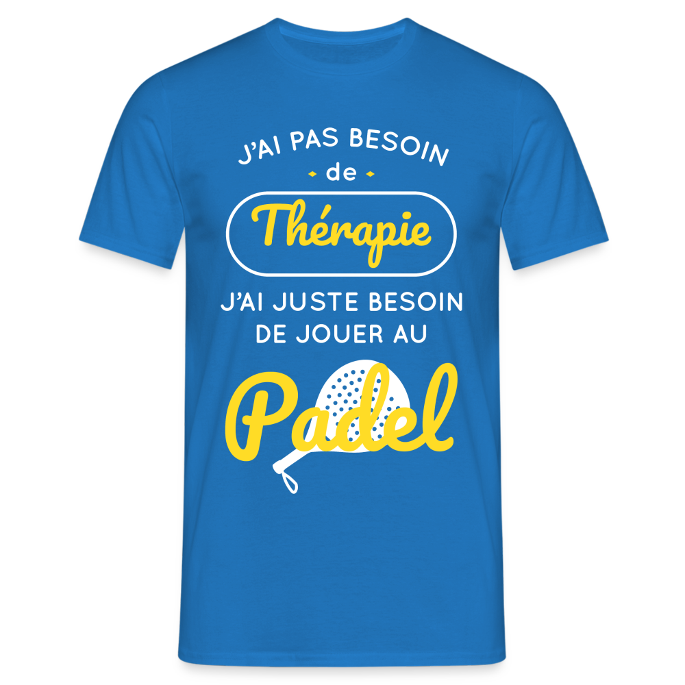 T-shirt Homme - Besoin De Jouer Au Padel - bleu royal