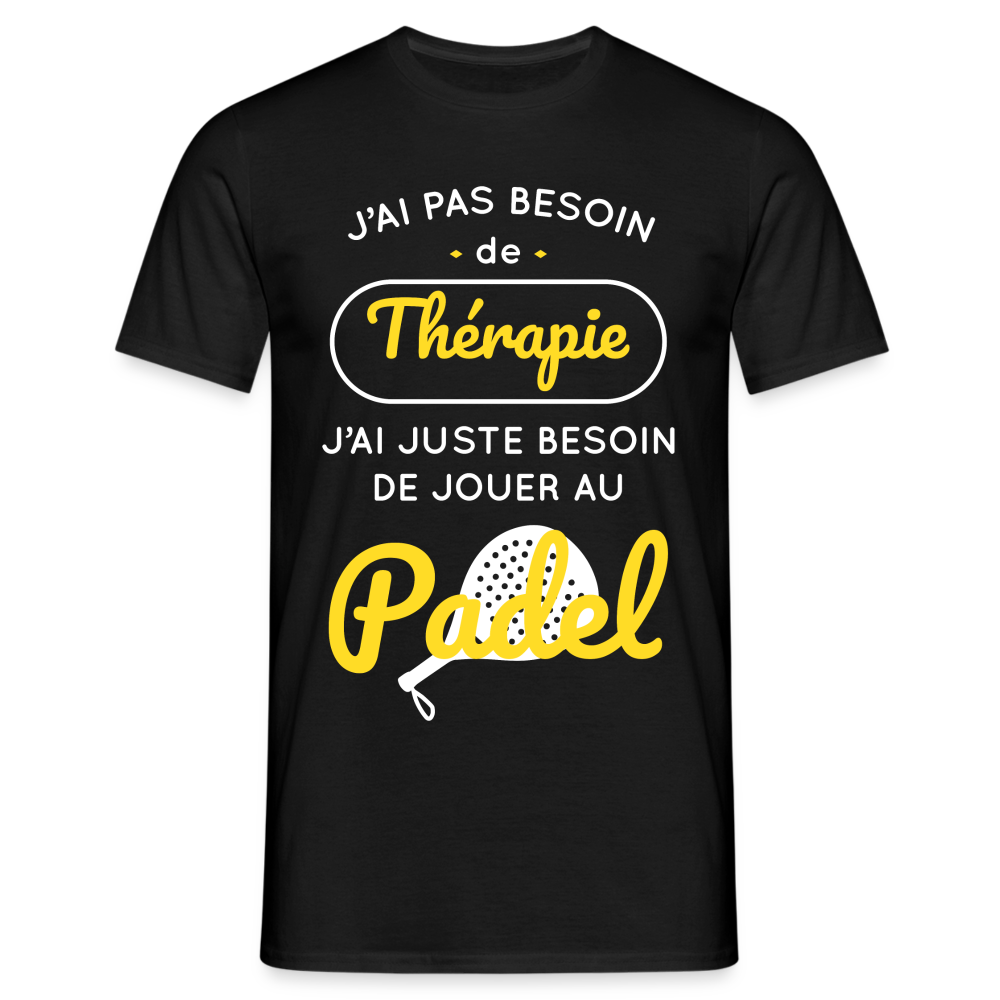 T-shirt Homme - Besoin De Jouer Au Padel - noir