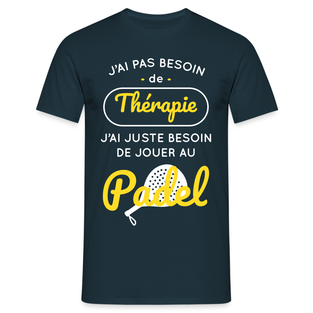 T-shirt Homme - Besoin De Jouer Au Padel - marine