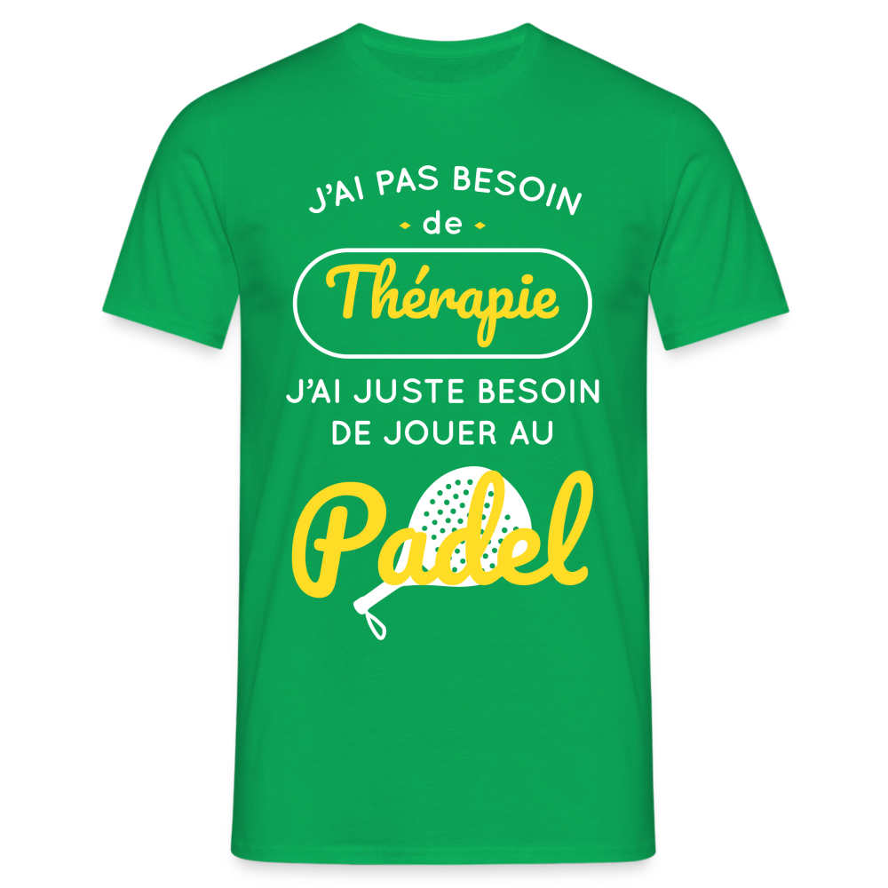 T-shirt Homme - Besoin De Jouer Au Padel - vert