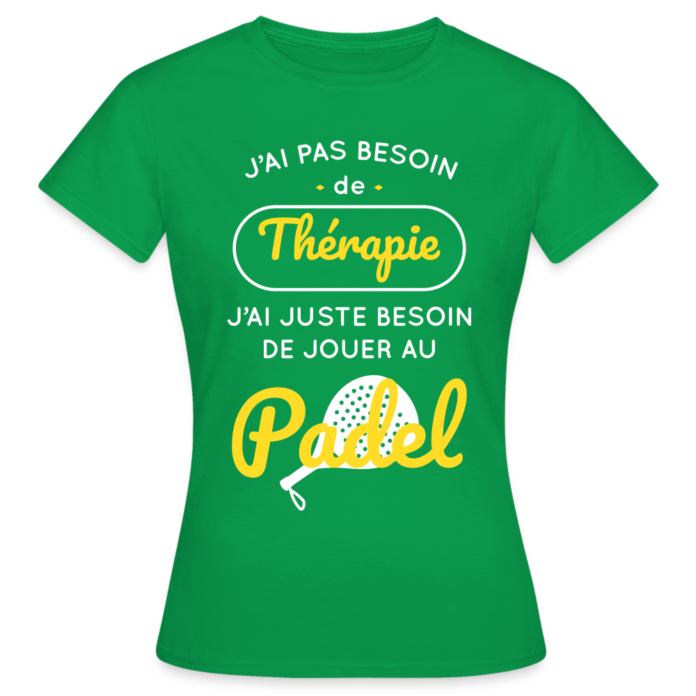 T-shirt Femme - Besoin De Jouer Au Padel - vert