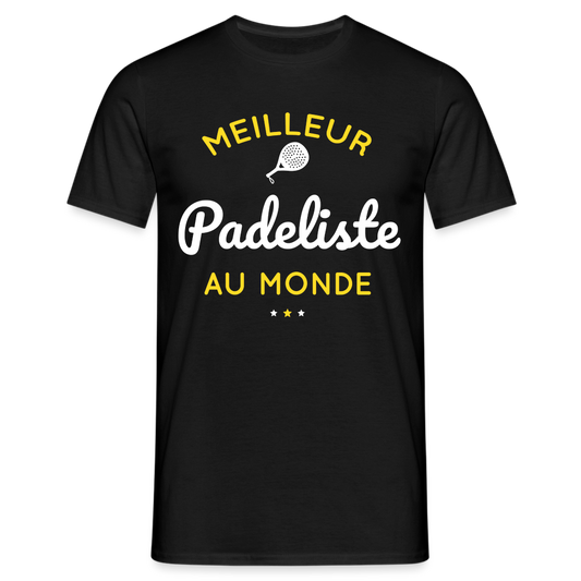 T-shirt Homme - Meilleur Padeliste Au Monde - noir