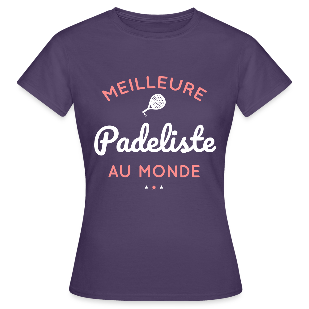 T-shirt Femme - Meilleure Padeliste Au Monde - violet foncé