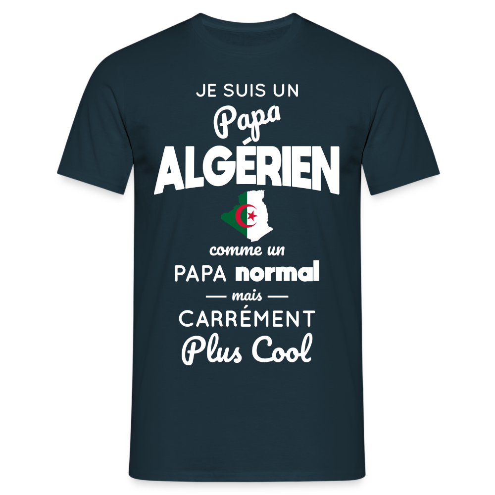 T-shirt Homme - Papa Algérien Plus Cool - marine