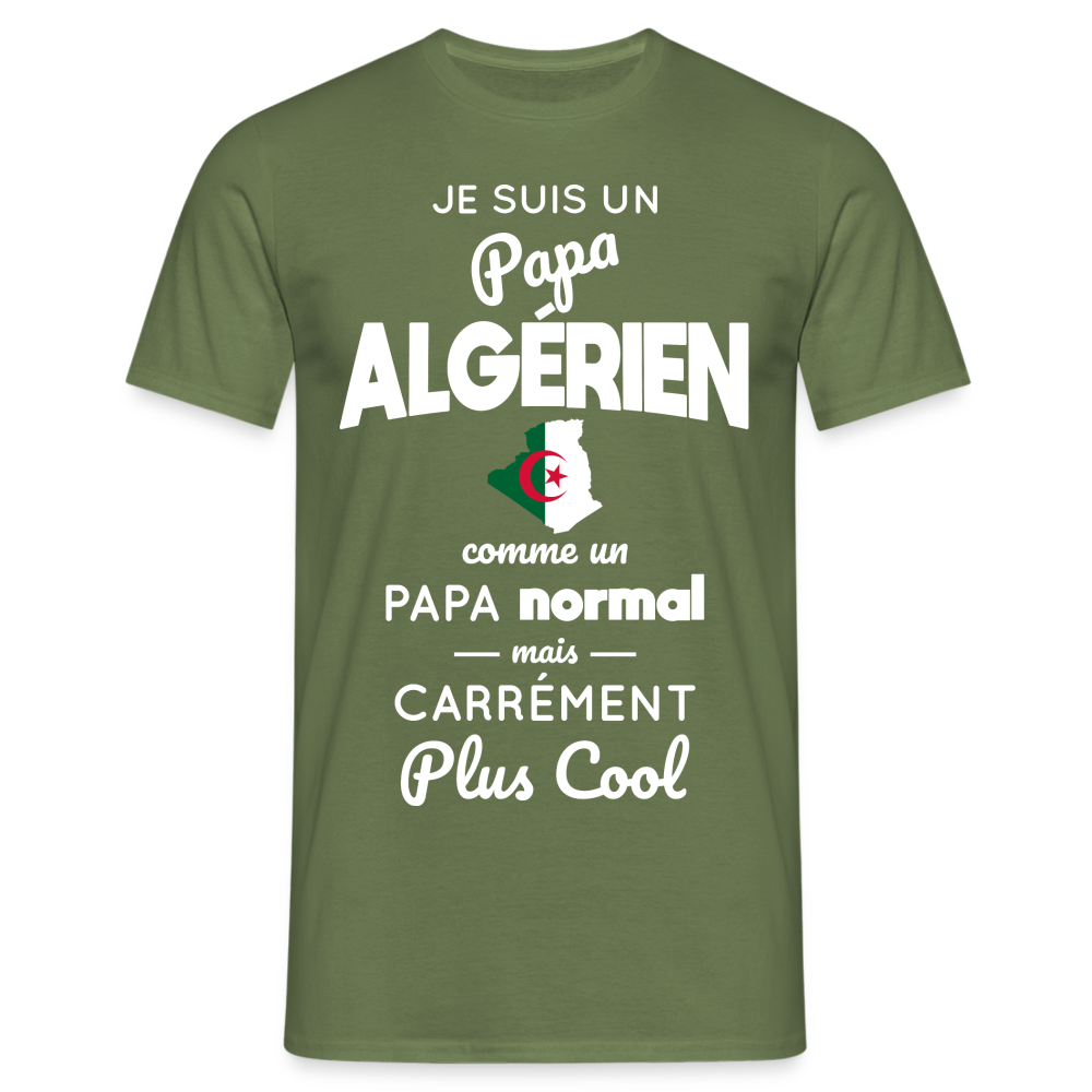 T-shirt Homme - Papa Algérien Plus Cool - vert militaire