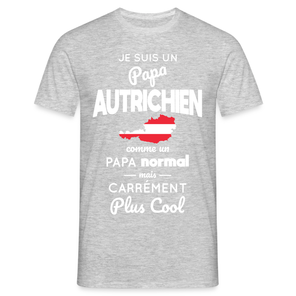 T-shirt Homme - Papa Autrichien Plus Cool - gris chiné