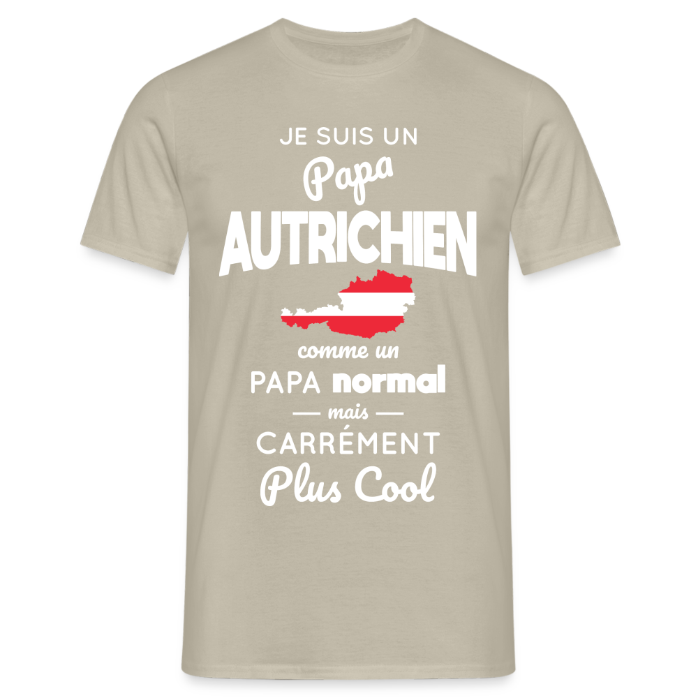 T-shirt Homme - Papa Autrichien Plus Cool - beige sable