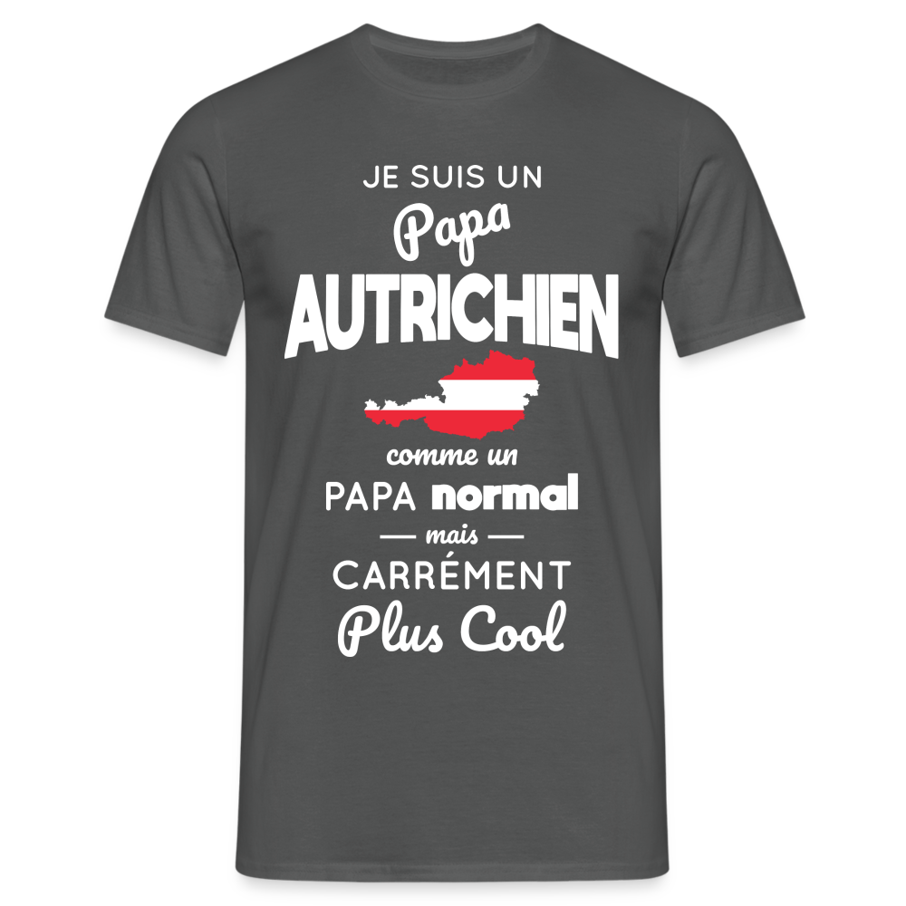 T-shirt Homme - Papa Autrichien Plus Cool - charbon