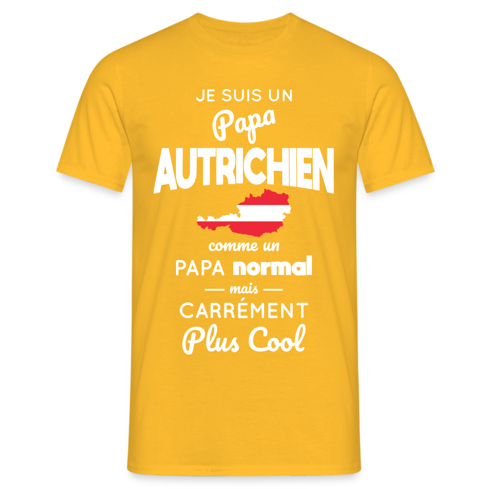 T-shirt Homme - Papa Autrichien Plus Cool - jaune