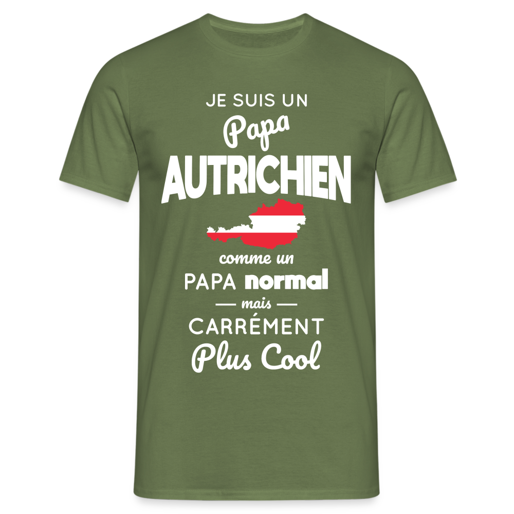 T-shirt Homme - Papa Autrichien Plus Cool - vert militaire