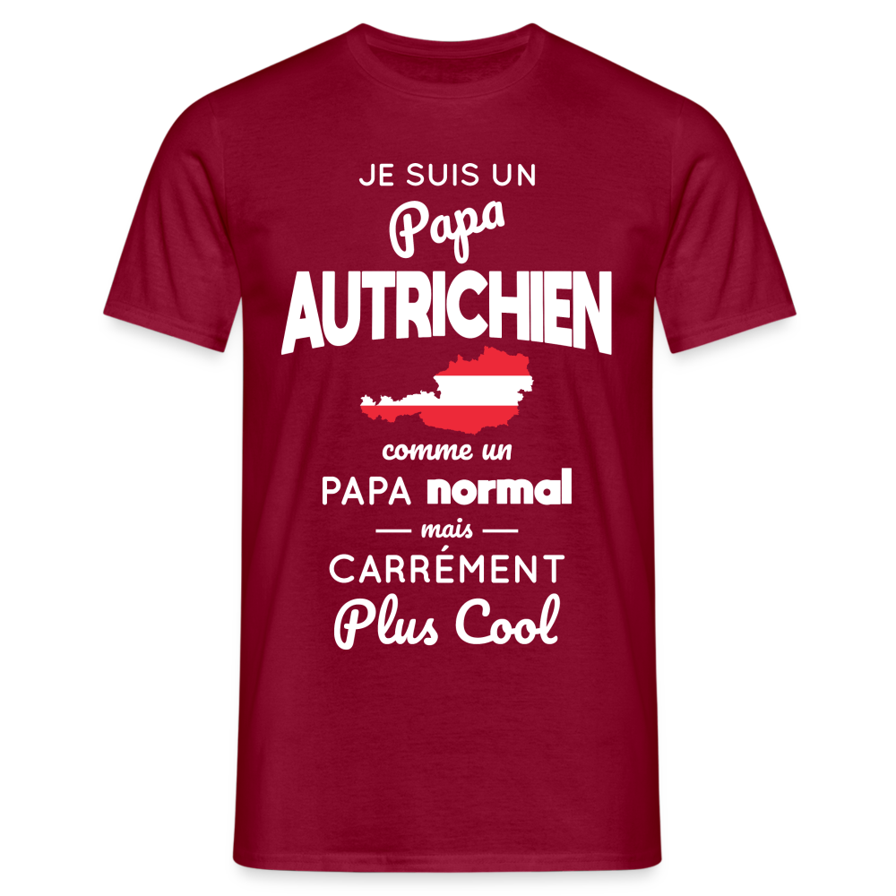 T-shirt Homme - Papa Autrichien Plus Cool - rouge brique