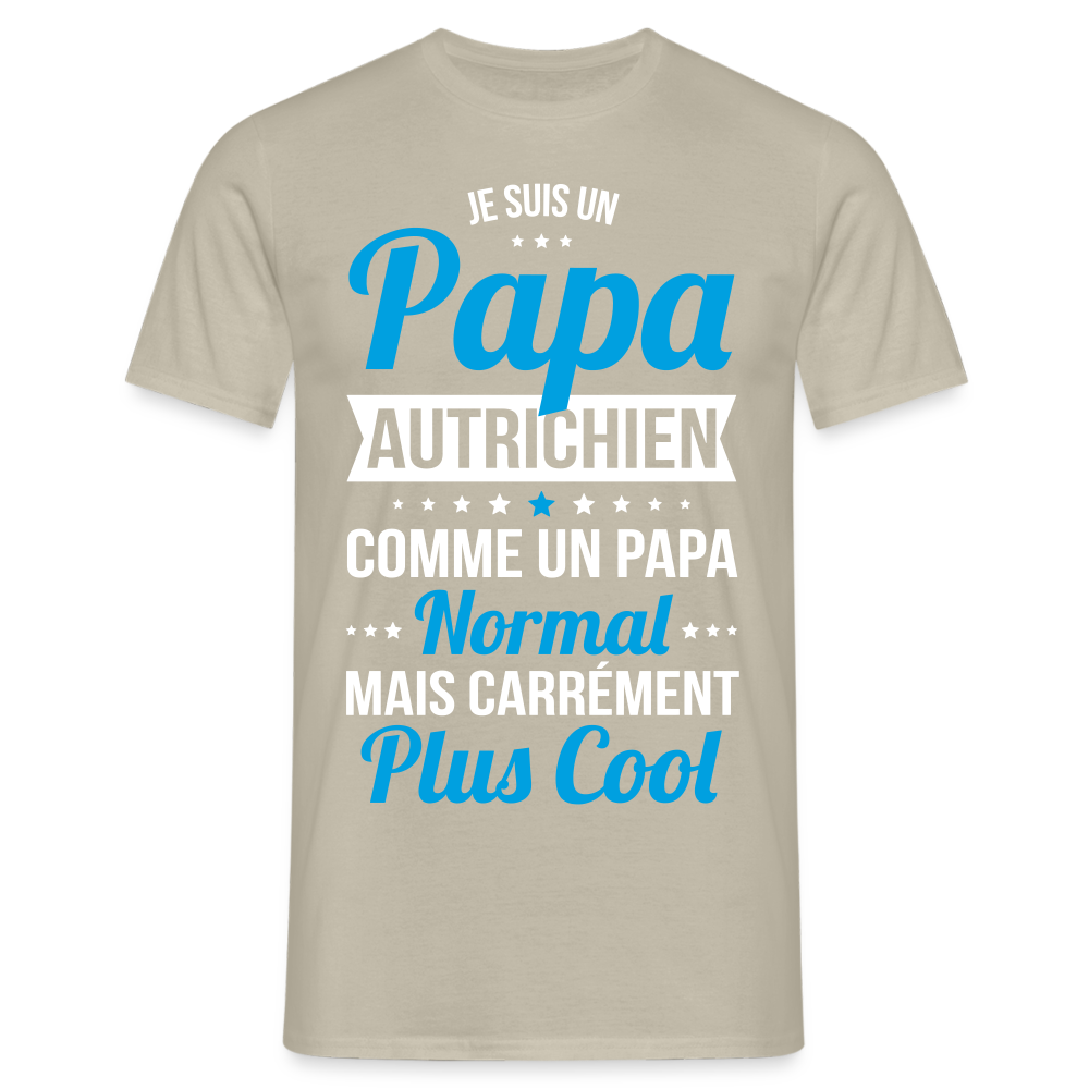 T-shirt Homme - Papa Autrichien Plus Cool - beige sable