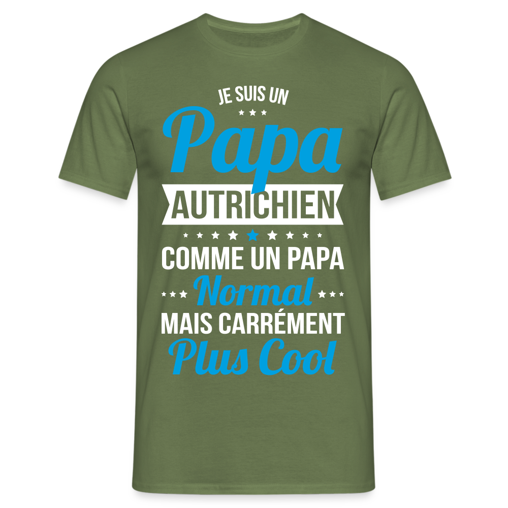 T-shirt Homme - Papa Autrichien Plus Cool - vert militaire