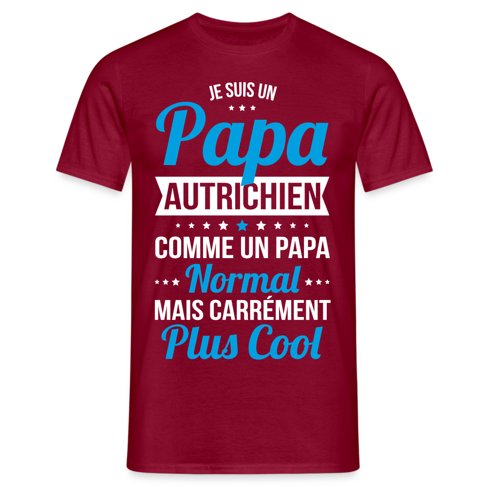 T-shirt Homme - Papa Autrichien Plus Cool - rouge brique