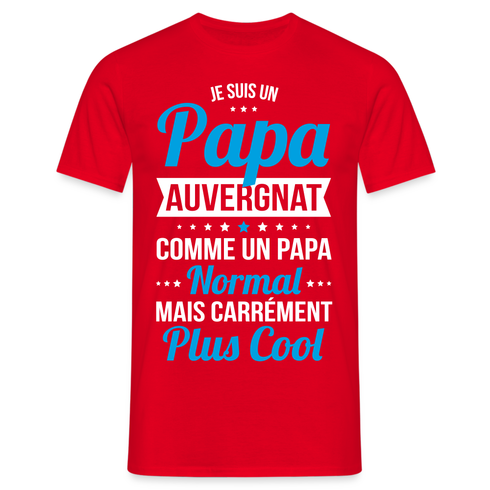 T-shirt Homme - Papa Auvergnat Plus Cool - rouge