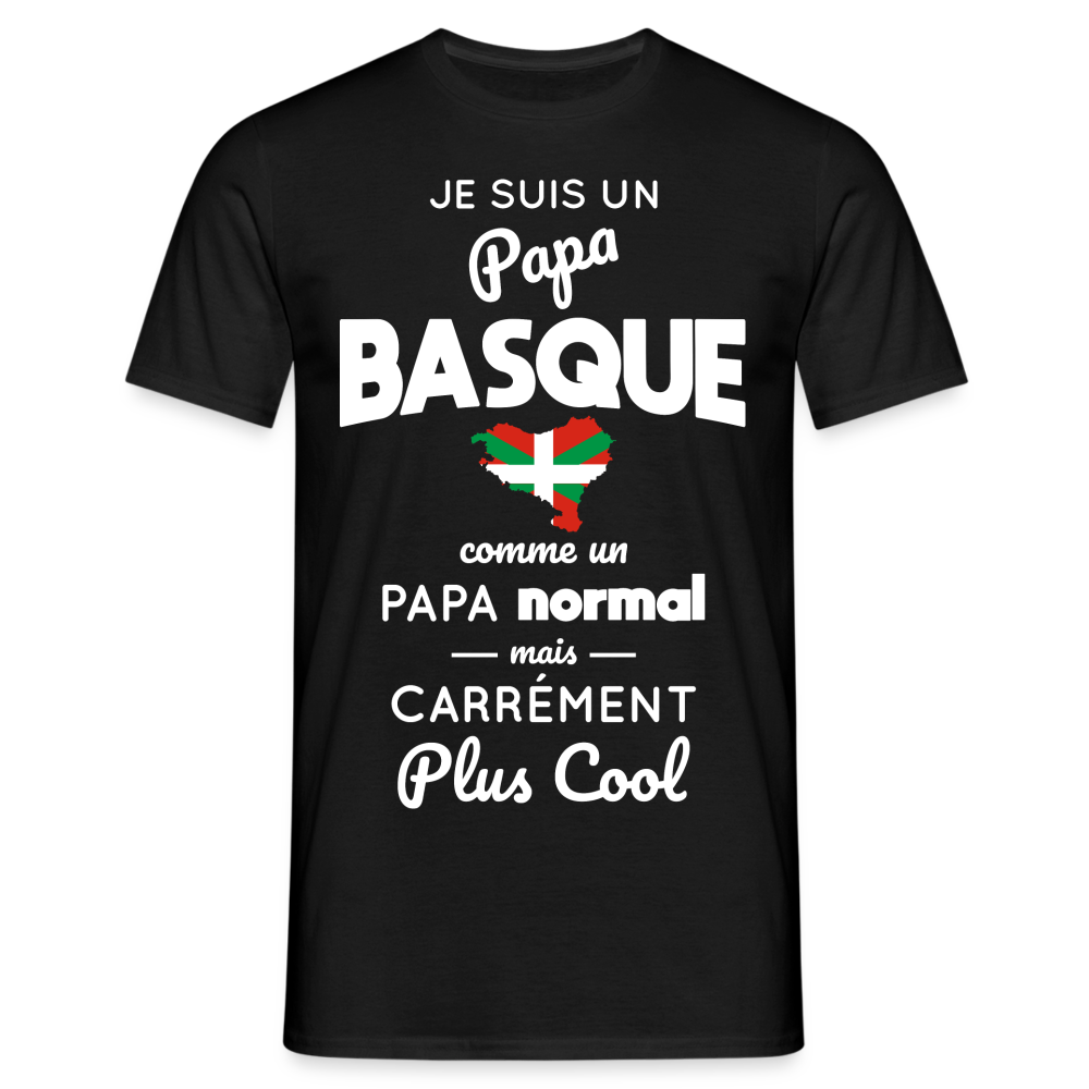 T-shirt Homme - Papa Basque Plus Cool - noir