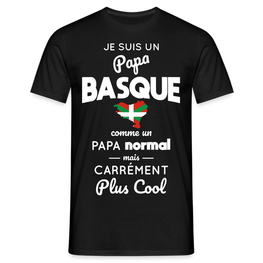 T-shirt Homme - Papa Basque Plus Cool - noir