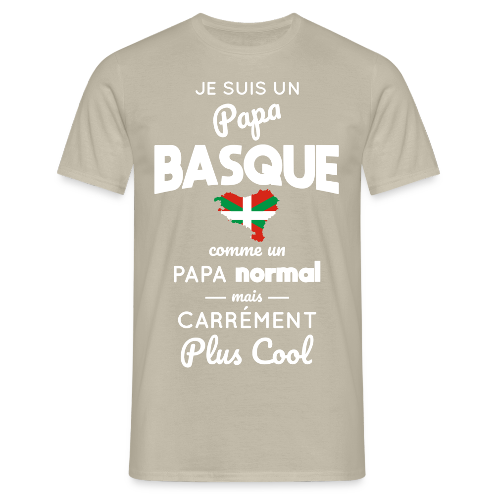 T-shirt Homme - Papa Basque Plus Cool - beige sable