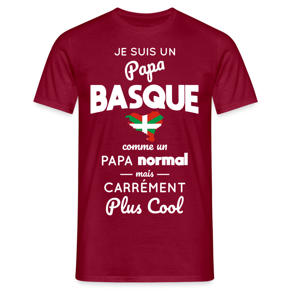 T-shirt Homme - Papa Basque Plus Cool - rouge brique