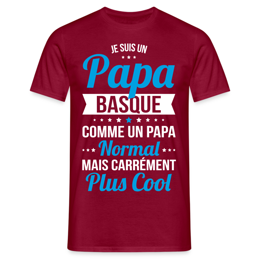 T-shirt Homme - Papa Basque Plus Cool - rouge brique